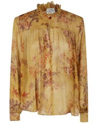 forte_forte - Le Bambou Secret Floral-Print Blouse - Lyst