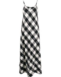 Woolrich Robe longue à carreaux - Noir