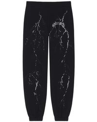 Givenchy - Crystal-Embellished Lightning-Print Track Pants - Lyst