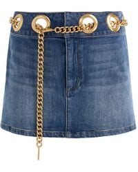 Alice + Olivia - Morgana Chain-Belt Mini Skirt - Lyst