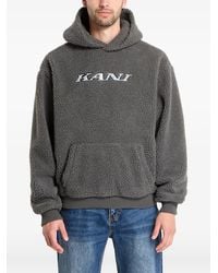 Karlkani - Teddy-Texture Logo Hoodie - Lyst