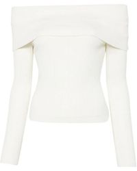 Alice + Olivia - Dolan Foldover Sweater - Lyst