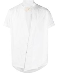 Greg Lauren - V-neck Short-sleeve Cotton Shirt - Lyst
