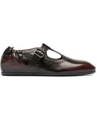 Officine Creative - T-Bar Perforated Buckle-Fastening Ballet Flats - Lyst