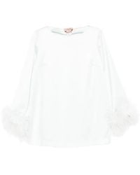 Twinset - Feather-Trim Blouse - Lyst