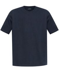 Paul & Shark - Tone-On-Tone Embroidery Cotton Jersey T-Shirt - Lyst