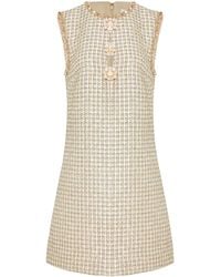 Self-Portrait - Robe Courte En Tweed À Ornements - Lyst
