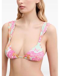 Guess - Paisley-Print Triangle Bikini Top - Lyst