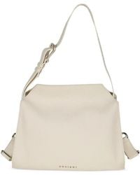 Orciani - Pebbled Leather Shoulder Bag - Lyst