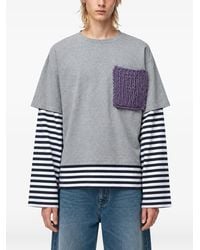 Charles Jeffrey - Layered-Sleeve Patch-Detail T-Shirt - Lyst