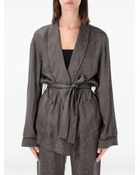 Golden Goose - Floral-Jacquard Belted Jacket - Lyst