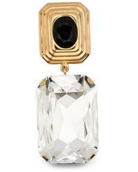 Alessandra Rich - Crystal-Embellished Drop-Design Earrings - Lyst