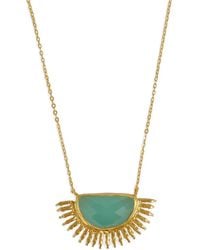 Ottoman Hands - Sunrise Aqua Chalcedony Necklace - Lyst