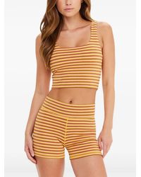 The Upside - Naxos Elyse Striped-Cropped Tank Top - Lyst
