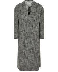 Giorgio Armani - Shawl-Lapel Double-Breasted Coat - Lyst