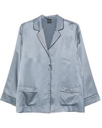 Carine Gilson - Piping-Detail Silk-Blend Pajama Top - Lyst