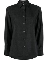 Theory - Menswear Shirt In Sleek Flannel - Lyst