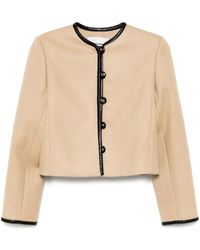 Low Classic - Round Neck Short Jacket - Lyst