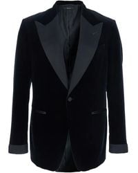 Tom Ford - Smoking-Jacke aus Samt mit steigendem Revers - Lyst