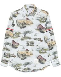 Thom Browne - Graphic-Print Shirt - Lyst