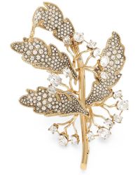 Dolce & Gabbana - Leaf Brooch - Lyst