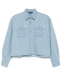 Maje - ラインストーン デニムシャツ - Lyst