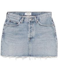 Agolde - V-Waist Mini Skirt - Lyst