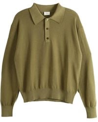 Saint Laurent - Long-Sleeved Polo Shirt - Lyst
