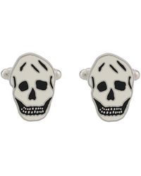 Alexander McQueen Gemelos con diseño de calavera - Metálico