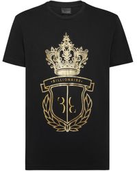 Billionaire - T-shirt Met Logoprint En Ronde Hals - Lyst