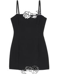 Blumarine - Rose-embroidered Mini Dress - Lyst