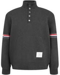Thom Browne - Sweat À Bande Rwb Et Col Cheminée - Lyst
