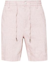 BOSS - Drawstring Linen-Blend Shorts - Lyst