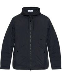 Stone Island - Hooded Patch-Pocket Jacket - Lyst