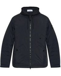 Stone Island - Hooded Patch-Pocket Jacket - Lyst