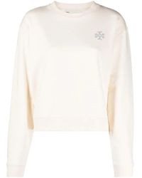 Tory Burch - Sweat En Coton À Logo Strassé - Lyst