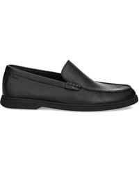 BOSS - Sienne Leather Slip-On Loafers - Lyst
