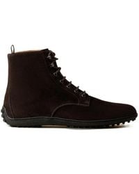 Car Shoe - Suede Lace-Up Boots - Lyst