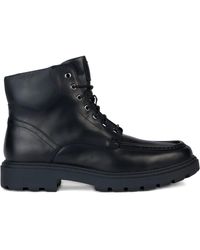 Geox - Lace-Up Leather Boots - Lyst