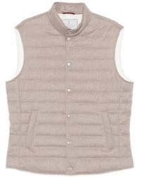 Brunello Cucinelli - Buttoned Padded Coat - Lyst