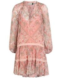 RIXO London - Paisley-Print Ruffled Mini Dress - Lyst