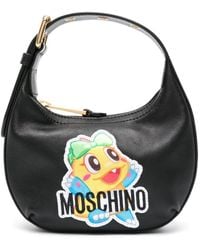 Moschino - Leren Shopper Met Logopatch - Lyst