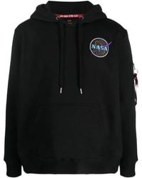 Alpha Industries - Hoodie Met Grafische Print - Lyst