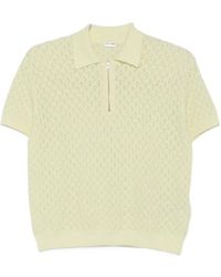 Jil Sander - Pointelle-Knit Polo Shirt - Lyst