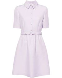 Dice Kayek - Belt-Detail Short-Sleeves Dress - Lyst