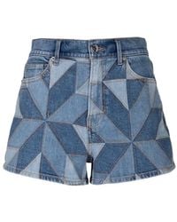 Veronica Beard - Elijah Patchwork Denim Shorts - Lyst