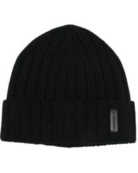 Emporio Armani - Bonnet En Maille Côtelée - Lyst