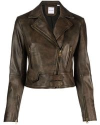 Pinko - Leather Jacket - Lyst