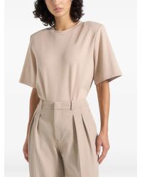Manière De Voir - Bs002 Wide-Shoulder Bodysuit T-Shirt - Lyst