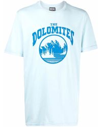 DIESEL - Graphic-Print Short-Sleeved T-Shirt - Lyst